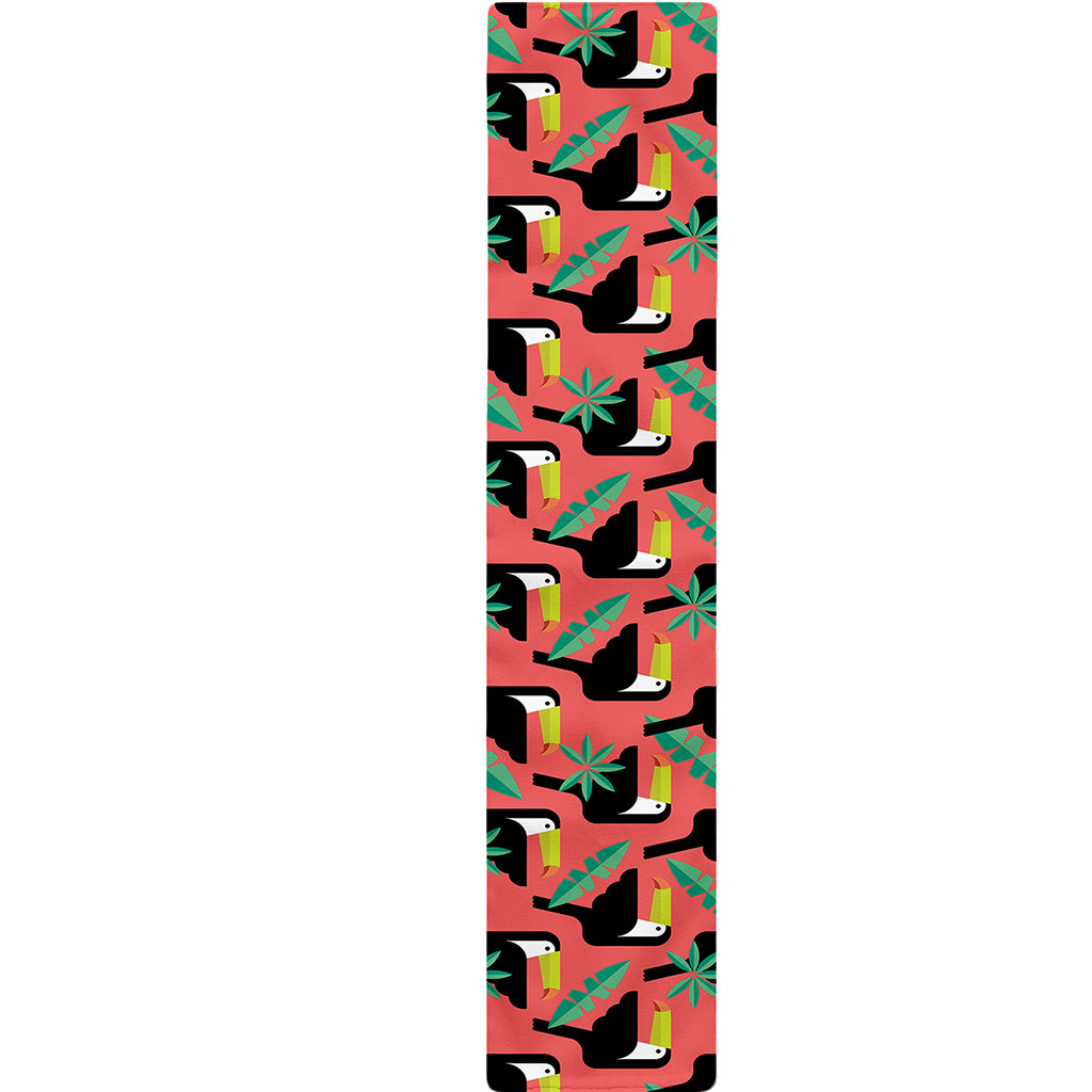 Tropical Toco Toucan Pattern Print Table Runner