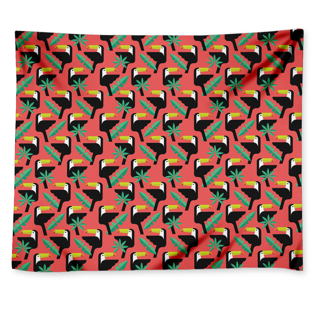 Tropical Toco Toucan Pattern Print Tapestry