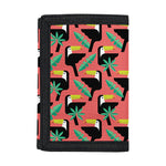 Tropical Toco Toucan Pattern Print Trifold Wallet