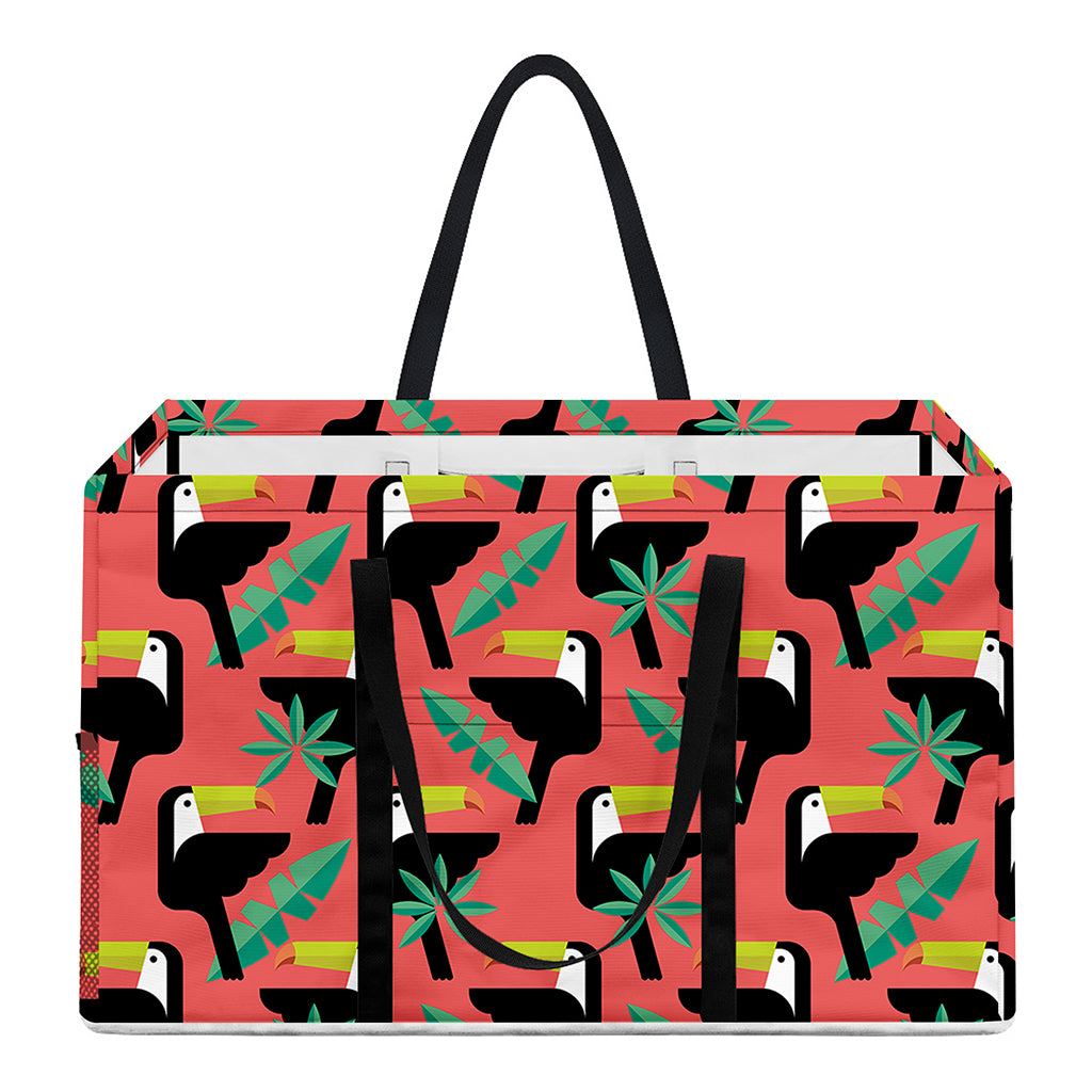 Tropical Toco Toucan Pattern Print Utility Tote Bag