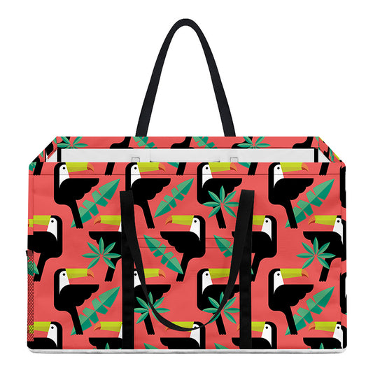 Tropical Toco Toucan Pattern Print Utility Tote Bag