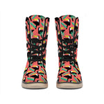 Tropical Toco Toucan Pattern Print Winter Boots