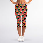 Tropical Toco Toucan Pattern Print Women's Capri Leggings