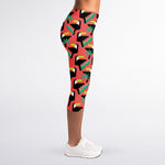 Tropical Toco Toucan Pattern Print Women's Capri Leggings
