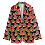 Tropical Toco Toucan Pattern Print Women's Cotton Blazer