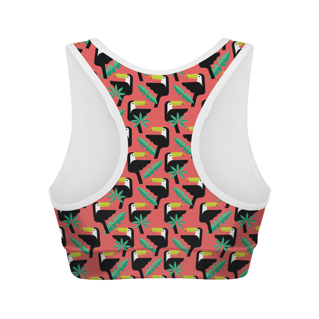 Tropical Toco Toucan Pattern Print Women's Sports Bra