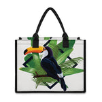 Tropical Toco Toucan Print Canvas Tote Bag