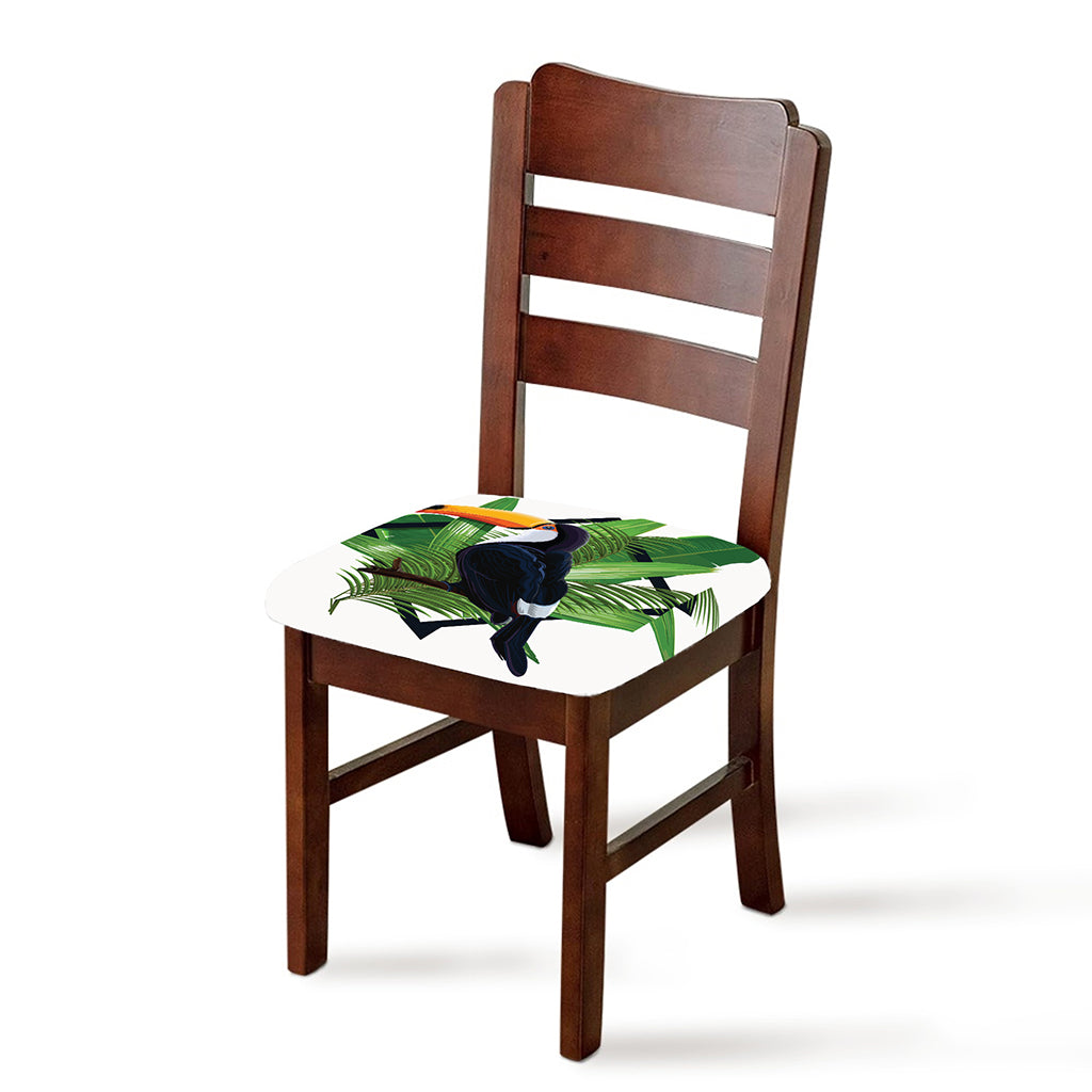 Tropical Toco Toucan Print Chair Cushion Cover
