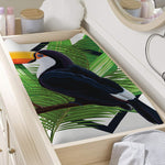 Tropical Toco Toucan Print Changing Pad Cover