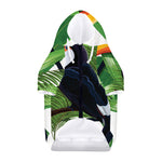 Tropical Toco Toucan Print Dog Zip Up Hoodie