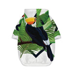 Tropical Toco Toucan Print Dog Zip Up Hoodie