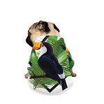 Tropical Toco Toucan Print Dog Zip Up Jacket