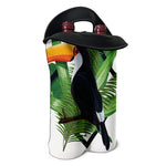 Tropical Toco Toucan Print Double Neoprene Wine Tote