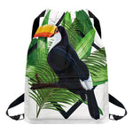 Tropical Toco Toucan Print Drawstring Backpack