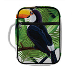Tropical Toco Toucan Print Front Pocket Bible Bag