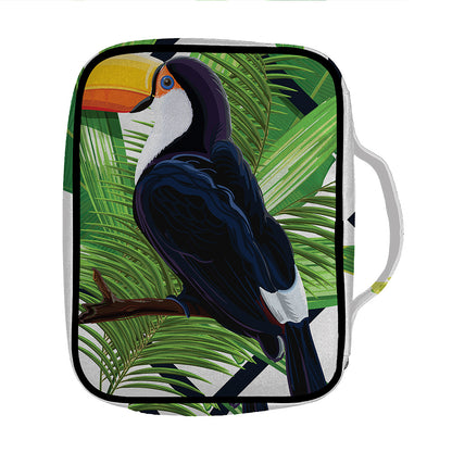 Tropical Toco Toucan Print Front Pocket Bible Bag