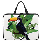 Tropical Toco Toucan Print Laptop Sleeve With Handle