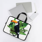 Tropical Toco Toucan Print Laptop Sleeve With Handle