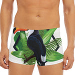 Tropical Toco Toucan Print Men's Short Boxer Briefs