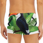 Tropical Toco Toucan Print Men's Short Boxer Briefs