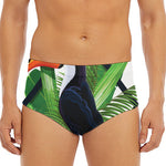Tropical Toco Toucan Print Men's Triangle Swim Briefs