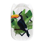 Tropical Toco Toucan Print Mesh Laundry Hamper
