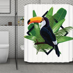 Tropical Toco Toucan Print Polyester Shower Curtain