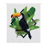 Tropical Toco Toucan Print Polyester Shower Curtain