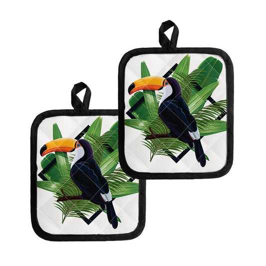 Tropical Toco Toucan Print Pot Holders