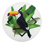 Tropical Toco Toucan Print Round Blanket