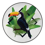 Tropical Toco Toucan Print Round Floor Mat