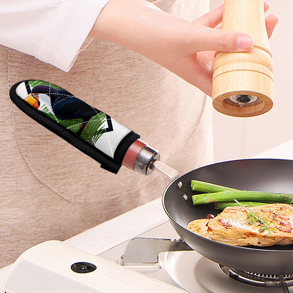 Tropical Toco Toucan Print Skillet Handle Cover