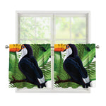 Tropical Toco Toucan Print Tier Curtains