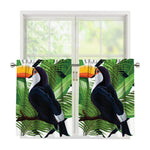 Tropical Toco Toucan Print Tier Curtains