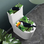 Tropical Toco Toucan Print Toilet Lid And Tank Cover Set