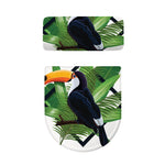 Tropical Toco Toucan Print Toilet Lid And Tank Cover Set