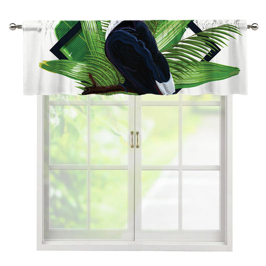 Tropical Toco Toucan Print Window Valance