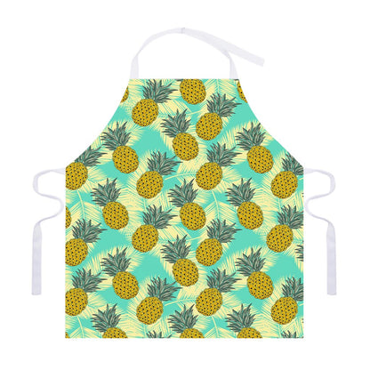 Tropical Vintage Pineapple Pattern Print Adjustable Apron