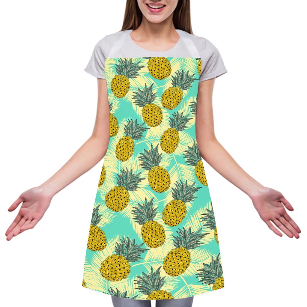Tropical Vintage Pineapple Pattern Print Adjustable Apron