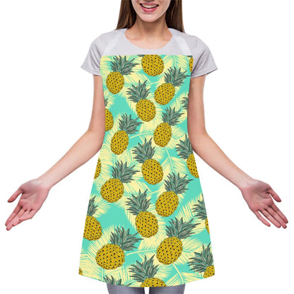 Tropical Vintage Pineapple Pattern Print Adjustable Apron