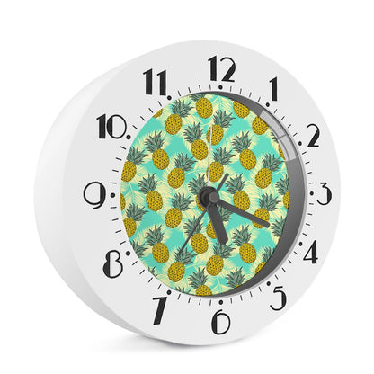 Tropical Vintage Pineapple Pattern Print Alarm Clock