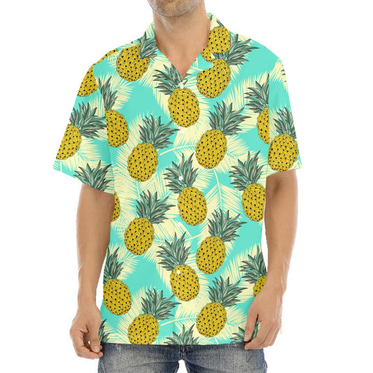 Tropical Vintage Pineapple Pattern Print Aloha Shirt
