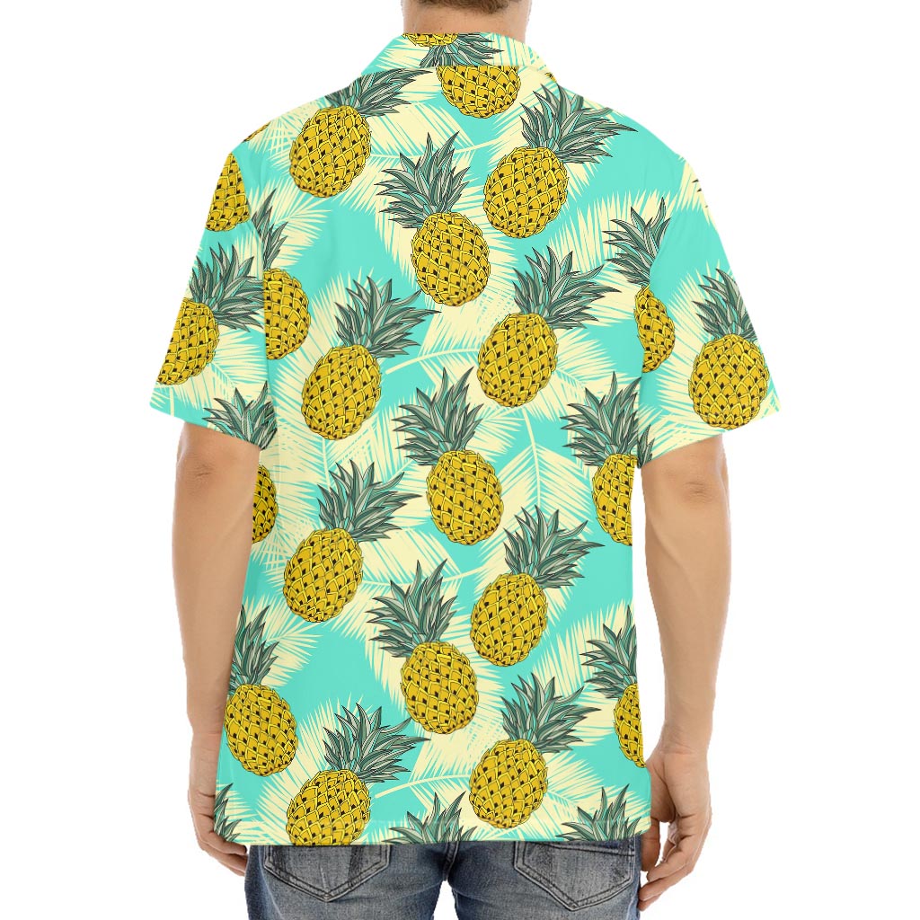 Tropical Vintage Pineapple Pattern Print Aloha Shirt
