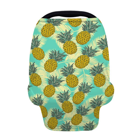 Tropical Vintage Pineapple Pattern Print Baby Seat Cover