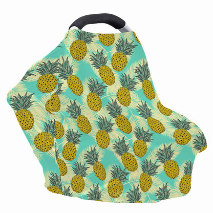 Tropical Vintage Pineapple Pattern Print Baby Seat Cover