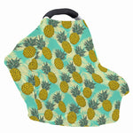 Tropical Vintage Pineapple Pattern Print Baby Seat Cover