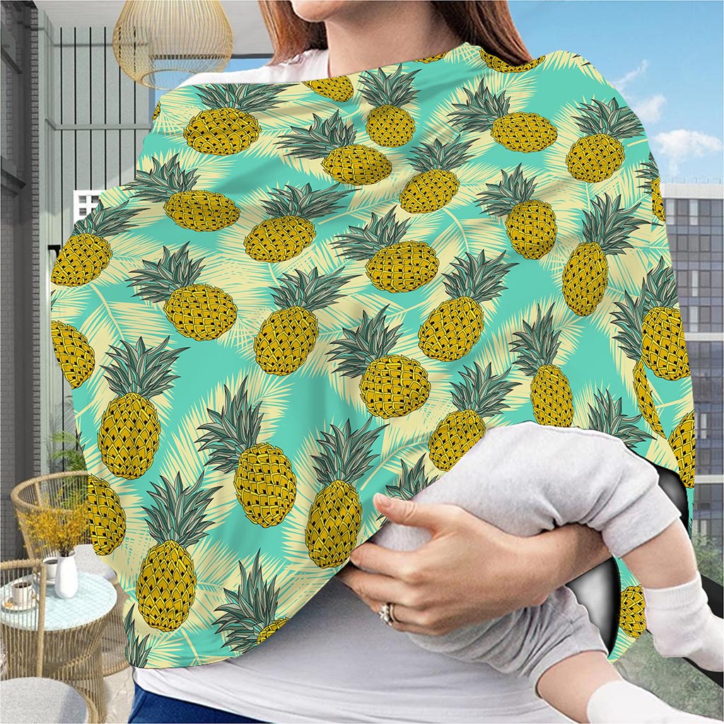 Tropical Vintage Pineapple Pattern Print Baby Seat Cover