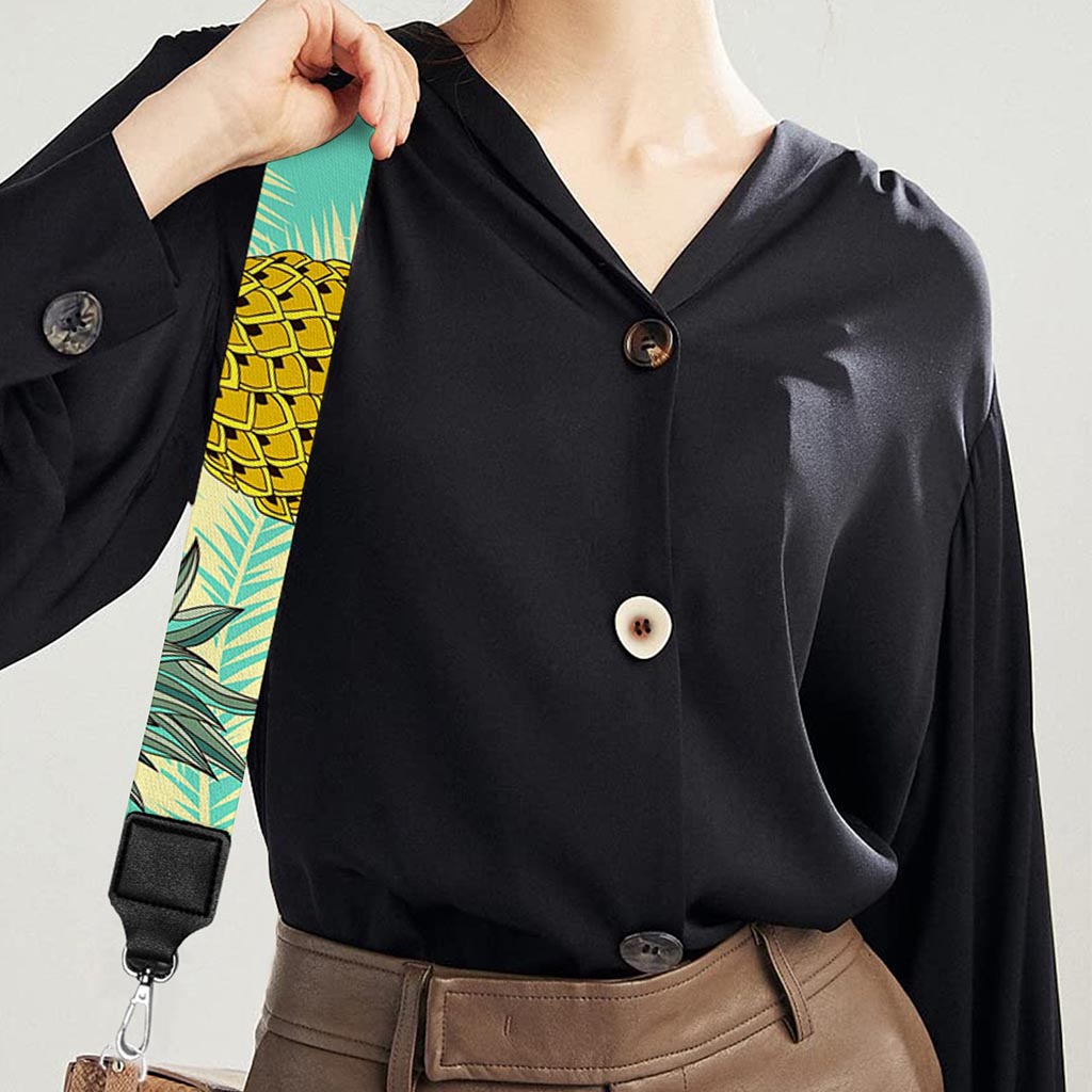 Tropical Vintage Pineapple Pattern Print Bag Strap