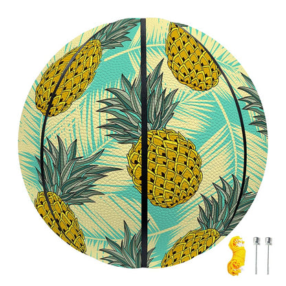 Tropical Vintage Pineapple Pattern Print Basketball