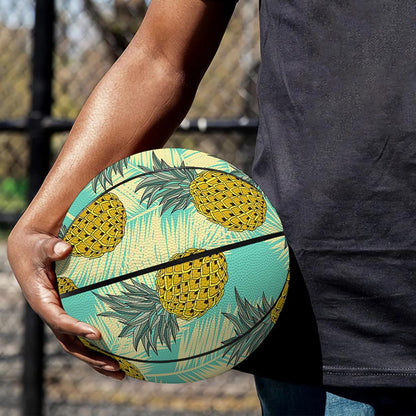 Tropical Vintage Pineapple Pattern Print Basketball
